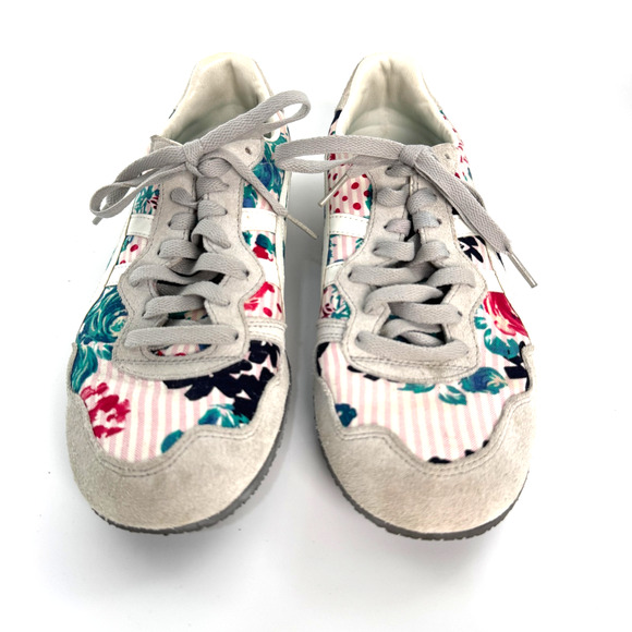 Onitsuka Tiger Serrano Womens Shoes Size 10 Pink Floral Retro Athletic Sneakers - Picture 3 of 9
